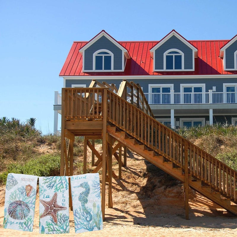 Kay Dee Designs Set of 3 Beachcomber Dual Purpose Terry Kitchen Towels - Image 5
